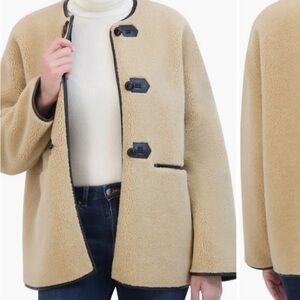 Rebecca Minkoff Faux Shearling Toggle Jacket XL $268